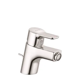 KLUDI PURE&EASY Bidet-Einhandmischer Wasserspararmatur mit Metall-Ablaufgarnitur chrom 375330565