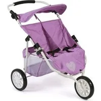 CHIC2000 Puppenwagen 697 35 Zwillings-Jogger, Melange Flieder