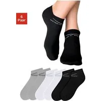 Venice Beach Sneakersocken Damen Kinder Sportsocken, Laufsocken, Kurzsocken (Packung, 6-Paar, Gr. 31-34 bis 39-42) perfekte Passform durch LYCRA-Anteil