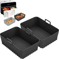 FELIXLEO Brötchen-Röstaufsatz Airfryer Silikonform für Ninja AF400EU Double Stack XL SL400EU 9.5L