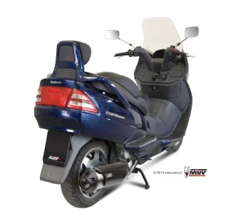 Sportauspuff Komplettanlage MIVV Urban Edelstahl für SUZUKI AN 400 Burgman Bj. 99-02 Typ: AU111 +ABE