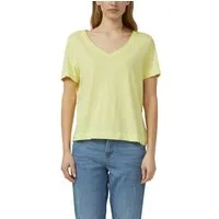 s.Oliver T-Shirt V-Ausschnitt mit Rippblende