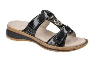 ara 12-29003 01 Hawaii 2.0 Damen Pantolette Schwarz - bequeme Steg-Keil-Panto...