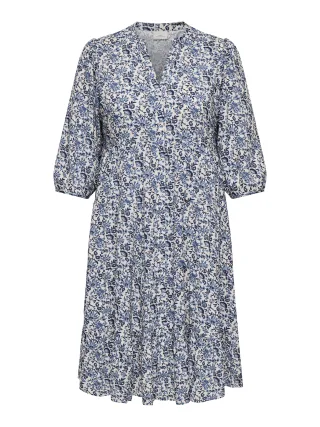 ONLY CARMAKOMA - CARMILANA 3/4 DRESS WVN NOOS Coronet Blue - Gr. - 44