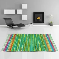 Bestlivings Teppich, eckig, Höhe: 10 mm, Flickenteppich, handgefertigter Fleckerlteppich, 50x80cm bis 160x230cm