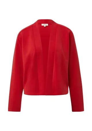 s.Oliver Red Label - Verschlussloser Cardigan aus Scuba-Stoff rot - Gr. - 36