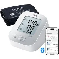 Omron Oberarm-Blutdruckmessgerät X2+ Connect, Universalmanschette (22-42 cm), mit kostenloser App, Erkennt unregelmäßige Herzschläge, präzise, einfache Anwendung