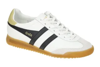 Gola CLB622WB TORPEDO LEATHER wei?/schwarz/gelb Sneaker mit Glatt- und Velour...