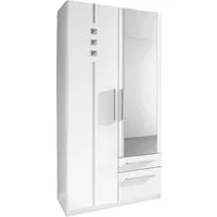priess Kleiderschrank 1-bis 5-türig, mit silberfarbigen Applikationen