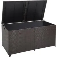 KOMFOTTEU Kissenbox Auflagenbox, mit Griffen und Rollen, 150 x 77 x 73 cm