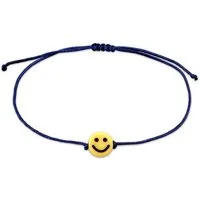 Kuzzoi Bead-Armband-Set Nylon Smiling Emoji Anhänger Bead