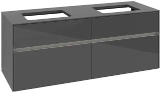Villeroy & Boch Waschtischunterschrank Collaro C119B0 1400x548x500mm mit Beleuchtung Glossy Grey C119B0FP
