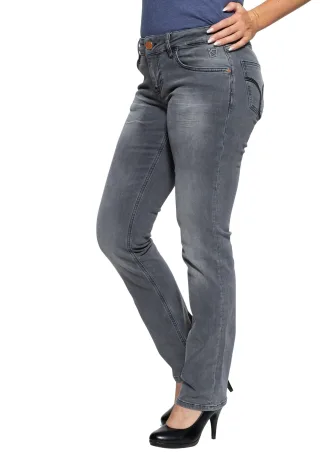 Amor, Truth & Trust Damen 5-Pocket Jeans Stella grau