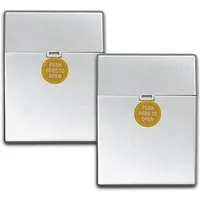 Coumo Sammleretui 2er Set Zigarettenbox XL, Basic Zigarettenetui ClicBoxx