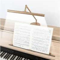 Classic Cantabile LED Tischleuchte 12520 GD Pianoleuchte Gold, LED, warm-weiß, stufenlos dimmbare Leuchte und 78 helle LEDs im breiten Schirm