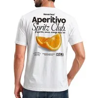 Neverless Print-Shirt Herren T-Shirt Backprint Aperitivo Spritz Club Orange Sommer Früchte mit Print