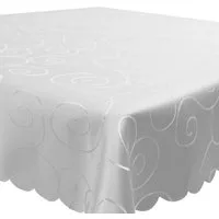 Haus und Deko Tischdecke Tischdecke Damast Ornamente eckig Circle Struktur bügelfrei pflegeleic (1-tlg)
