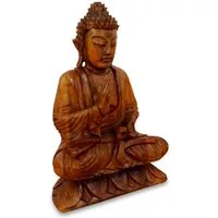 livasia Buddhafigur Bali Buddha aus Holz, Deko (32cm/50cm Höhe)