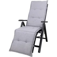 Sun Garden Sesselauflage Relaxliege Naxos 50148-720 hellgrau meliert 176x50x6 cm Sun Garden