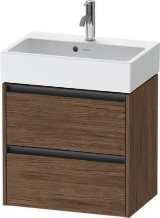 Duravit Ketho.2 Waschtischunterbau wandhängend Nussbaum dunkel Matt 584x390x549 mm - K25273021210000 K25273021210000