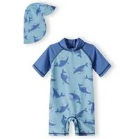 MINOTI Schwimmanzug Komplett: T-Shirt mit UPF 50 und Mütze (9m-4y) (mit Mütze) trendiges Design