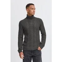 Blend Stehkragenpullover BHBASIM Roll mit Markenlabel, aus Baumwollmischung, Regular Fit, unifarben
