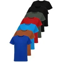 Tazzio T-Shirt E106 (Packung, 7-tlg., 7er-Pack) Herren Basic Rundhalsshirt