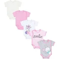 TupTam Kurzarmwickelbody TupTam Baby Mädchen Kurzarm Wickelbody Baumwolle 5er Set