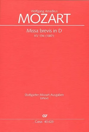 Mozart: Missa brevis in D (KV 194). Partitur