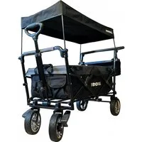 Frosal Bollerwagen Loki mit Sonnendach und Schiebegriff faltbar, faltbar schwarz