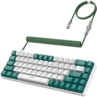 ZIYOU LANG T8 60% Mechanische Gaming-Tastatur,68 Tasten TKL mit Kompaktem Layout, Gaming-Tastatur (Kompaktem Layout,18 RGB,Anti-Ghosting,USB-C Spiralkabel,für PC,Mac)