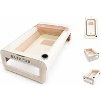 Boncuks Home Babybadewanne Babybadewanne faltbar mit Thermometer und Ablauf