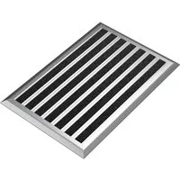 WEST & EAST Fußmatte Aluminum Fußabtreter außen, Schmutzfangmatte Außenbereich, Rechteckig, Höhe: 10 mm, Fußabtreter - Silber 40x60 cm, Wetterfeste Eingangsmatte