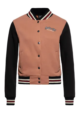 Queen Kerosin Damen College Jacke Built it up! latte macchiato