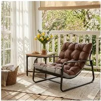 HomeMiYN Loungesessel Loungesessel Sessel Wohnzimmer Gartenliege mit Wendekissen (2er set,bestehend aus sessel mit Gepolsterten Kissen), für kinder,2 erwachsene
