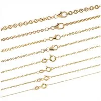 HOPLO Goldkette Goldkette Ankerkette Länge 36cm - Breite 1,1mm - 585-14 Karat Gold, Made in Germany
