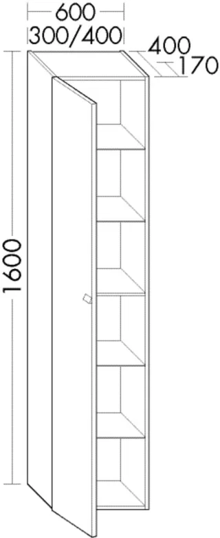 Burgbad Hochschrank rc40 System PG2 1600x400x400 Schilf Ultramatt, HSMR040LF5777 HSMR040LF5777
