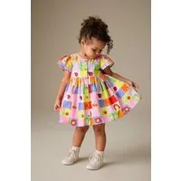 Next Blusenkleid Ric Rac Kleid mit Rüschenärmeln (1-tlg)
