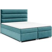 Best for Home Boxspringbett Trinity K-1 LUX – Modern Boxspringbett mit Stauraum & Komfort (Boxspringbett-Set, 1-St., Komplettes Boxspringbett-Set inklusive Matratze und Topper), Ergonomischer Schlafkomfort, großer Stauraum