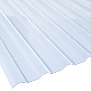 PVC Lichtplatte | BioLine | Spundwand | 20/138LR | 1,4 mm | Breite 1144 mm | glasklar-bläulich