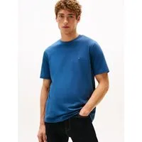 Tommy Hilfiger T-Shirt ESSENTIAL REGULAR FIT SOLID mit Stickerei unifarben, casual, Baumwolle, Rundhals