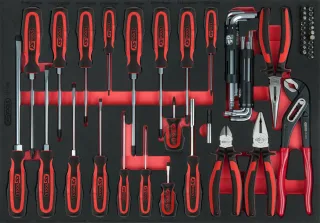 KS Tools Zangen- und Schraubendreher-Satz, 59-tlg in 1-1 Systemeinlage - 711.1059