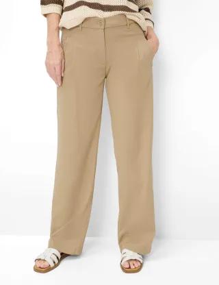 Raphaela by Brax Damen Marlenehose Style PEGGY FLARED BAMBOO, Beige, Gr. 36K