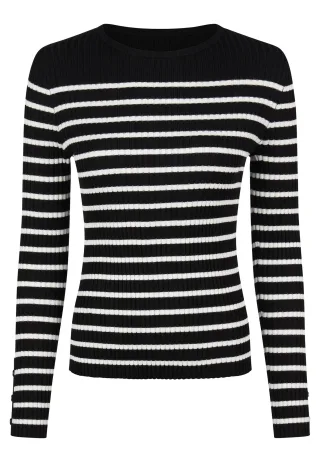 BROADWAY NYC FASHION - Sweater navy blue stripe - Gr. - 001