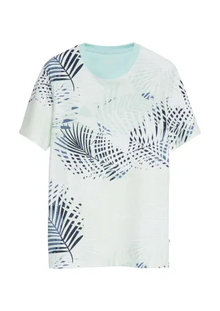 s.Oliver - T-Shirt türkis/mehrfarbig - Gr. - 3XL