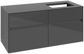 Villeroy & Boch Waschtischunterschrank Collaro C11400 1200x548x500mm Glossy Grey C11400FP