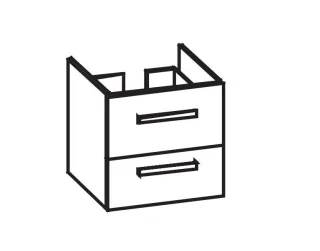 Artiqua 414 Waschtischunterschrank für Velvet 719113 Oxid Dunkelgrau quer, 414-WU2L-V54-7184-723 414-WU2L-V54-7184-723