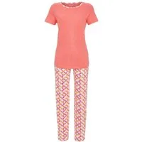 Ringella Pyjama - Schlafanzug mit unifarbenem Oberteil und langer Hose (2 tlg) 60% Baumwolle 40% Modal