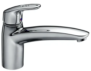 KAJA-MIX Plus Spültischarmatur m. Bügelhebel, schwenkb. Gussauslauf , chrom 51820-C