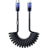 JOYROOM Crystal-Clear USB-Kabel, (150 cm), USB-C auf Lightning Spiralkabel 30W, 1,5m, Anti-Interferenz